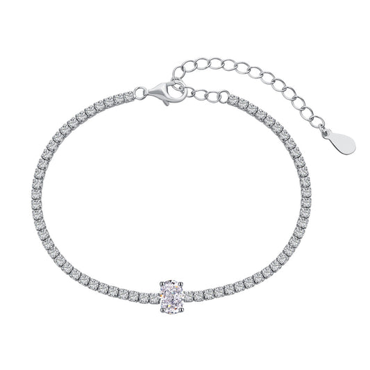 [RAFFINE]0.75 Carat Exquisite Oval Cut Daily Bracelet