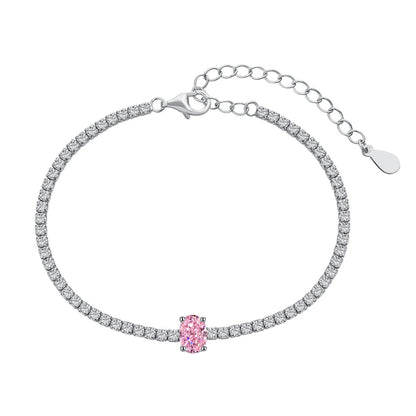 [Raffine]0,75 Karat exquisites ovales Tagesarmband