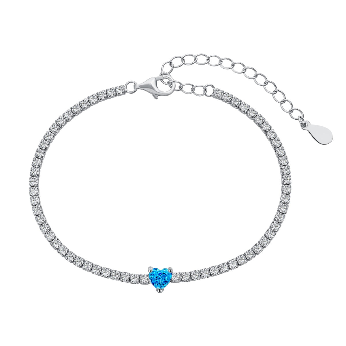 [RAFFINE]0.5 Carat Elegant Romantic Heart Shape Lover Bracelet