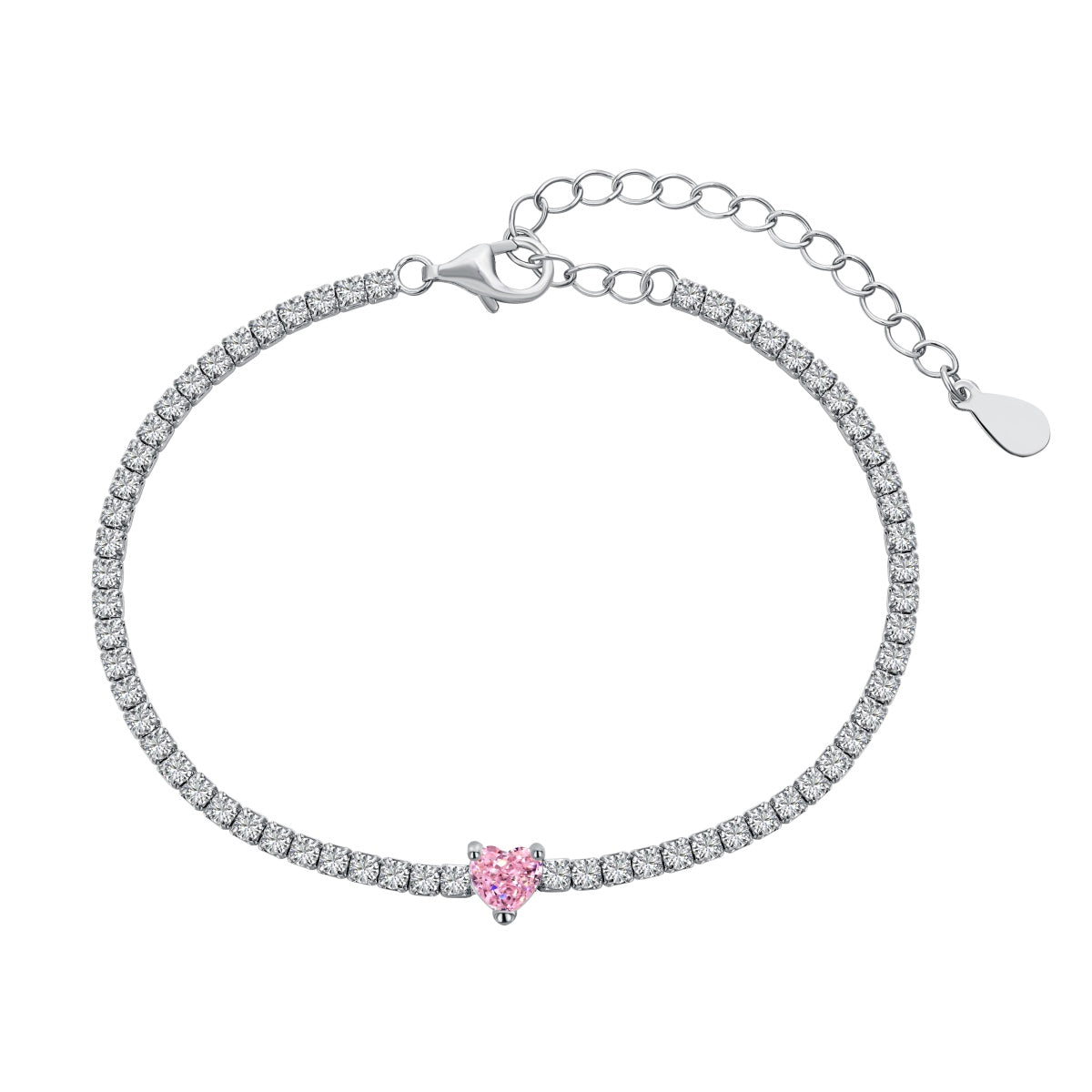 [RAFFINE]0.5 Carat Elegant Romantic Heart Shape Lover Bracelet
