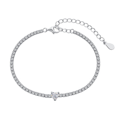 [RAFFINE]0.5 Carat Elegant Romantic Heart Shape Lover Bracelet