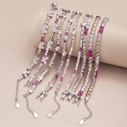 [RAFFINE]Romantic Heart Shape Round Cut Lover Bracelet