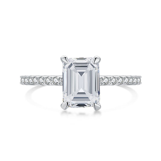 [RAFFINE]2.0 Carat Scintillating Ornate Radiant Cut Party Ring