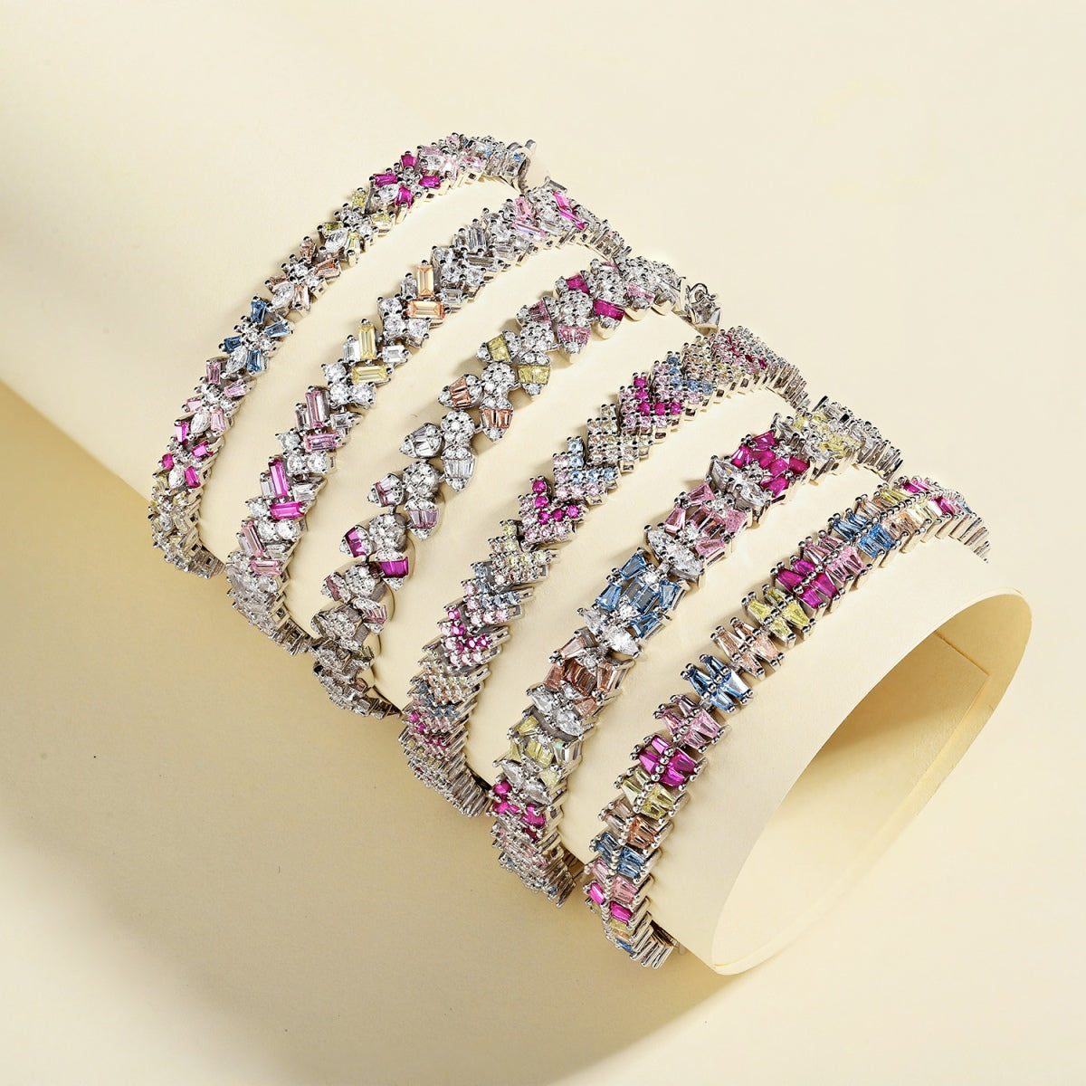 [RAFFINE]Delicate Colorful Multi Cut Party Bracelet