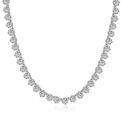 [RAFFINE]Ornate Heart Cut Tennis Necklace