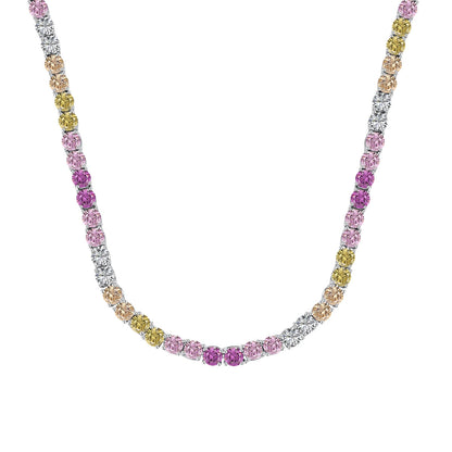 [RAFFINE]Delicado collar de tenis colorido