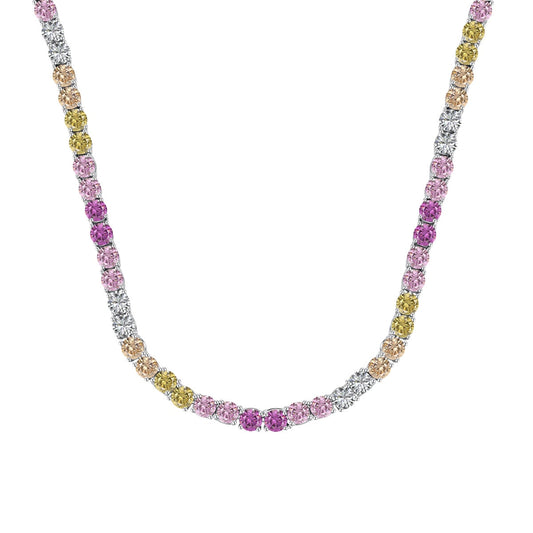 [RAFFINE]Delicado collar de tenis colorido
