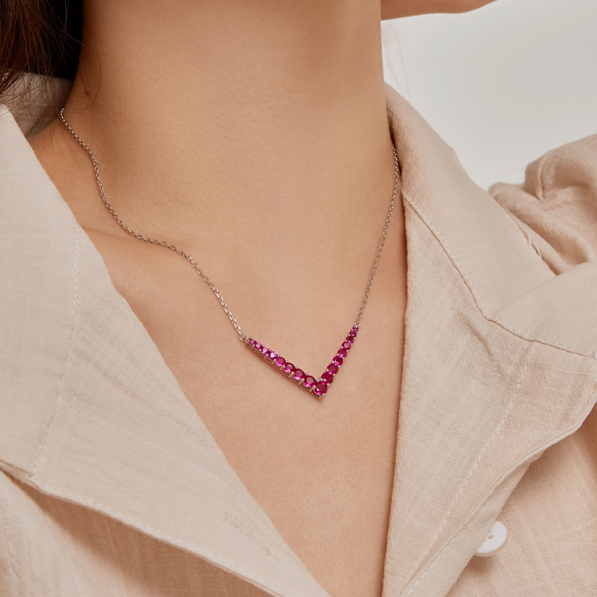 [RAFFINE]Ornate Round Cut Necklace