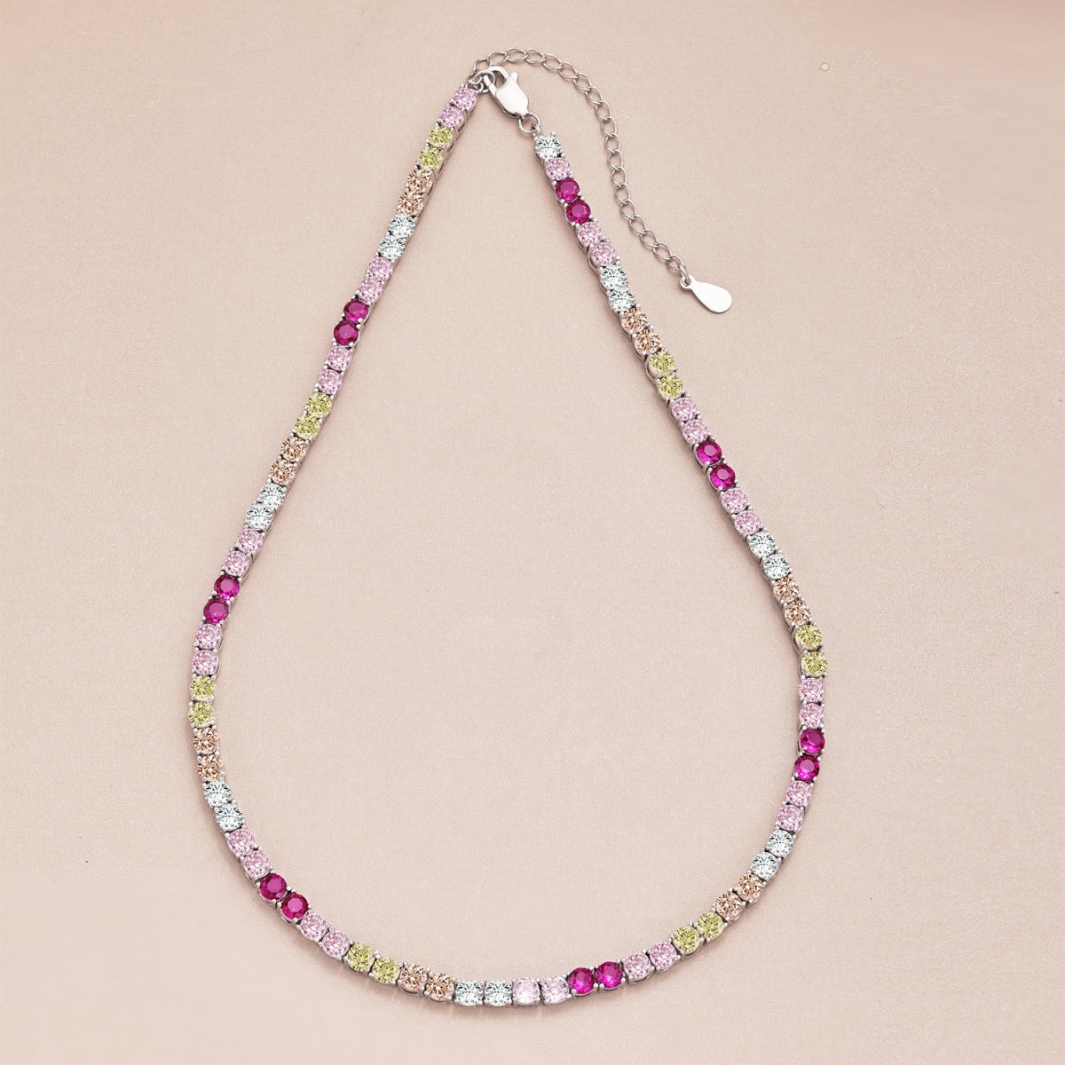 [RAFFINE]Delicado collar de tenis colorido
