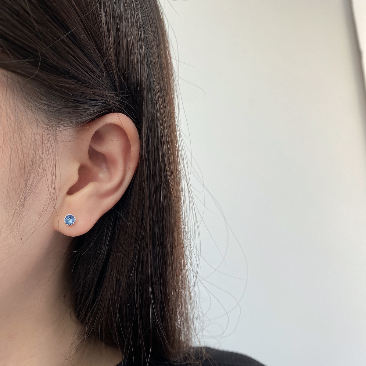 [RAFFINE]Sparkling Colorful Round Shape Earrings