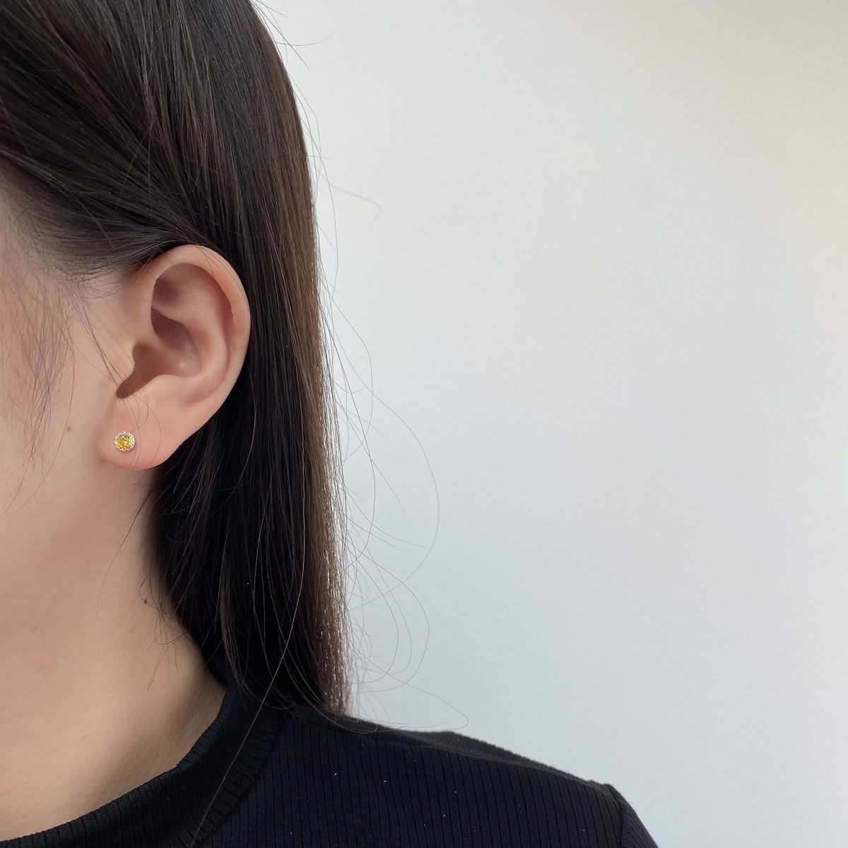 [RAFFINE]Sparkling Colorful Round Shape Earrings