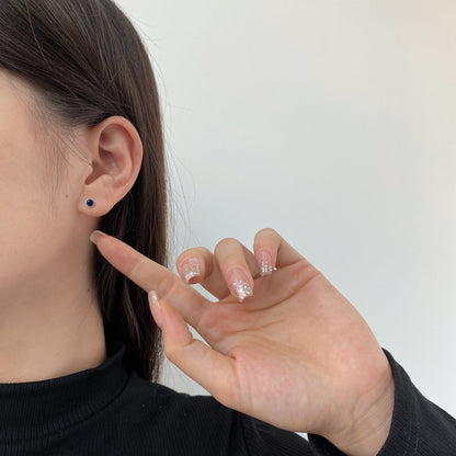 [RAFFINE]Sparkling Colorful Round Shape Earrings