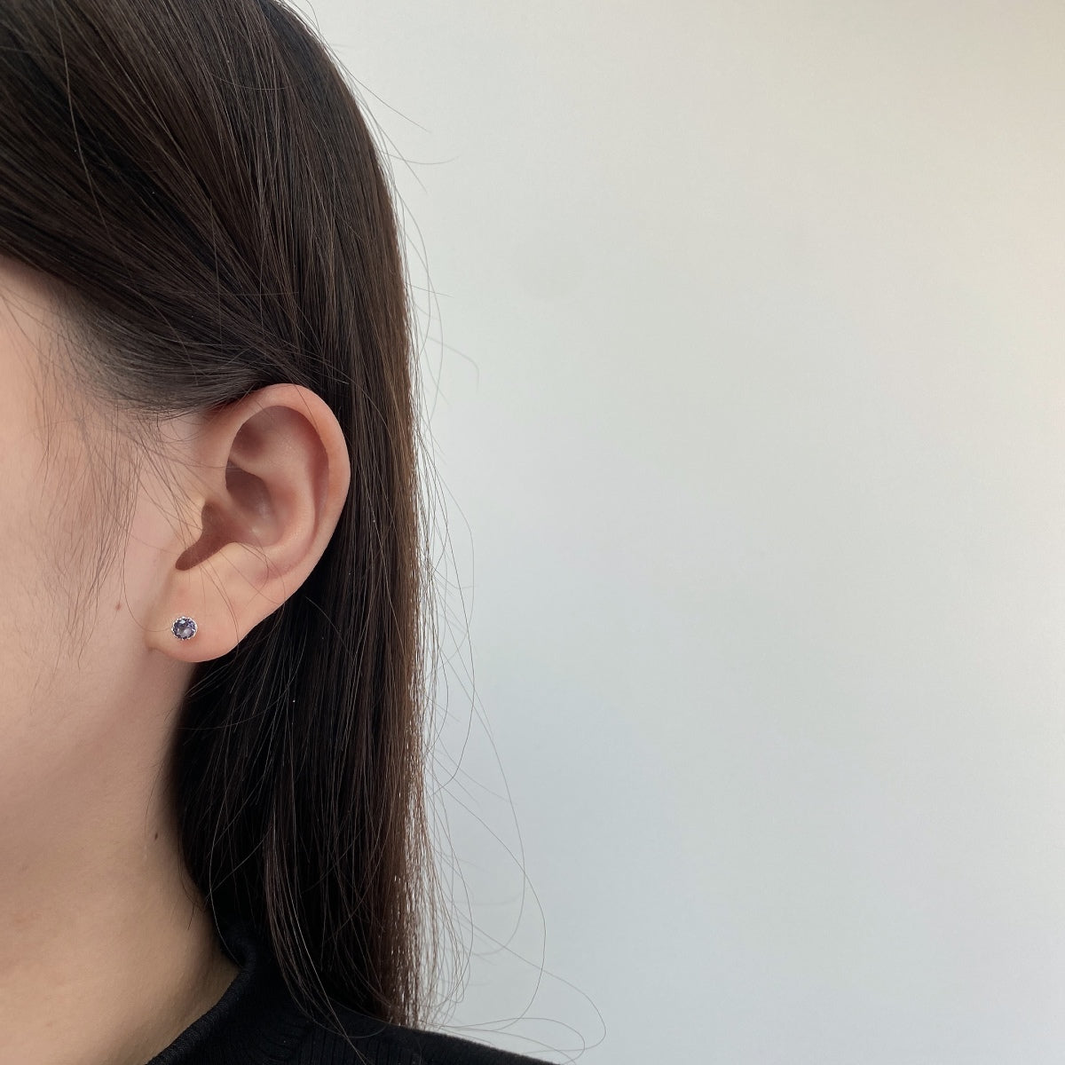 [RAFFINE]Sparkling Colorful Round Shape Earrings