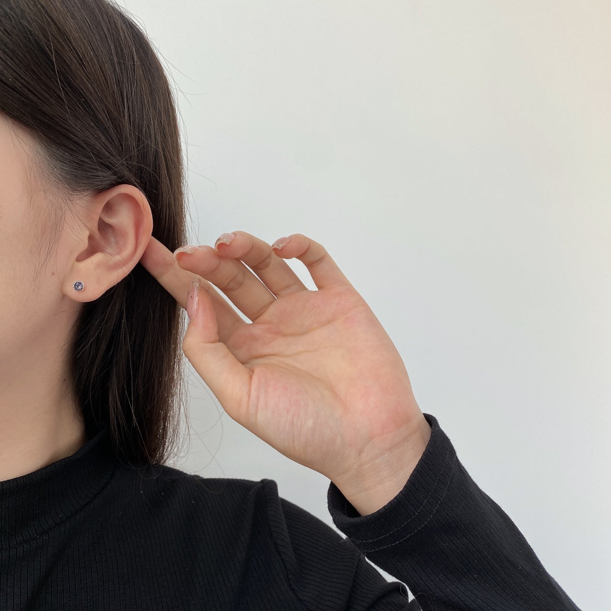 [RAFFINE]Sparkling Colorful Round Shape Earrings