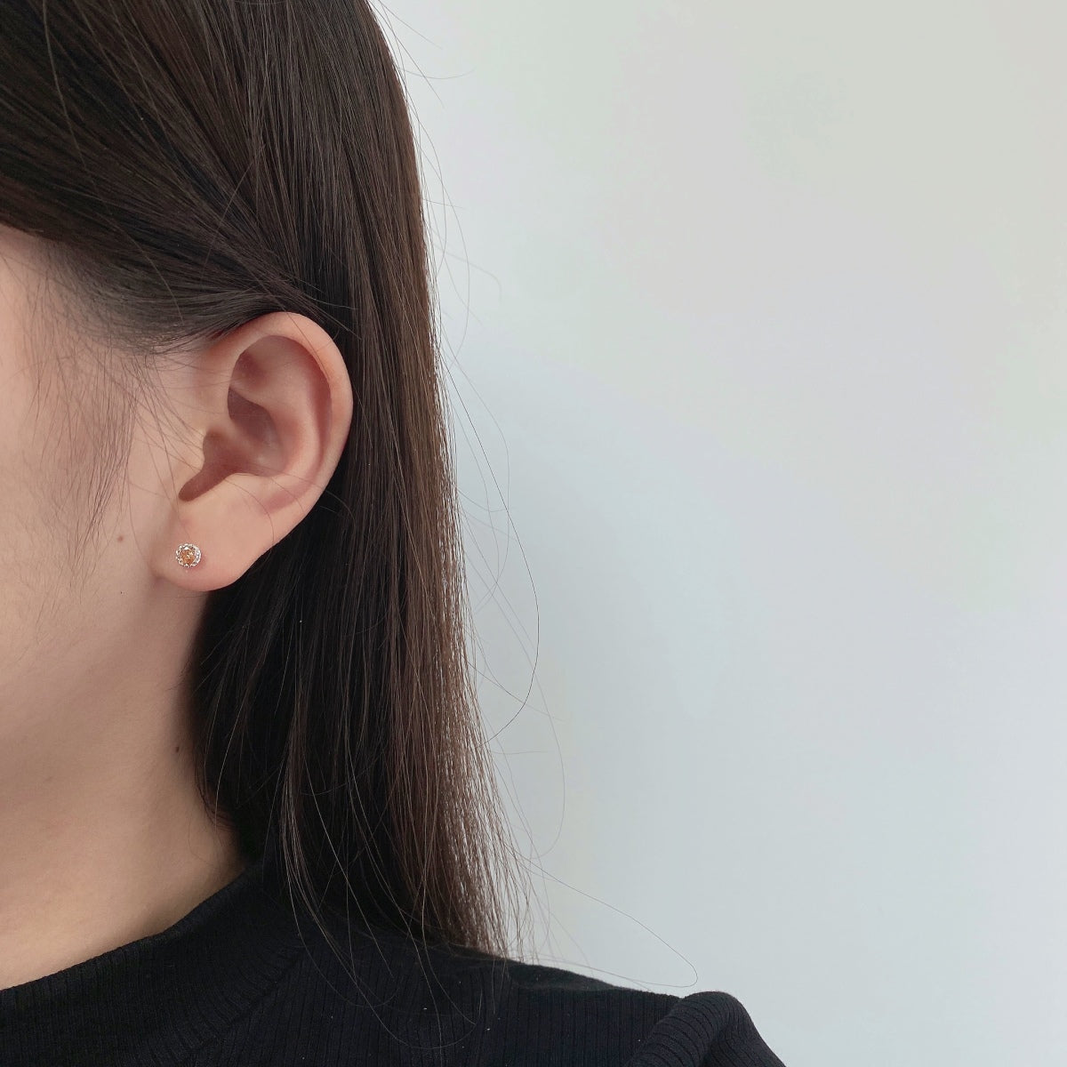 [RAFFINE]Sparkling Colorful Round Shape Earrings