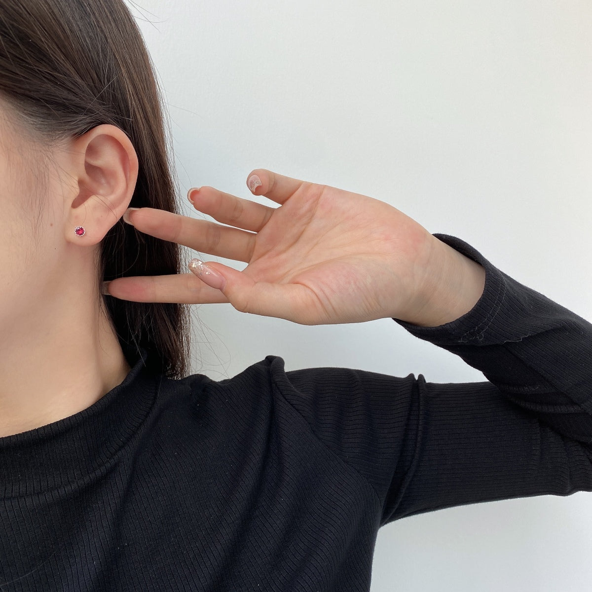 [RAFFINE]Sparkling Colorful Round Shape Earrings