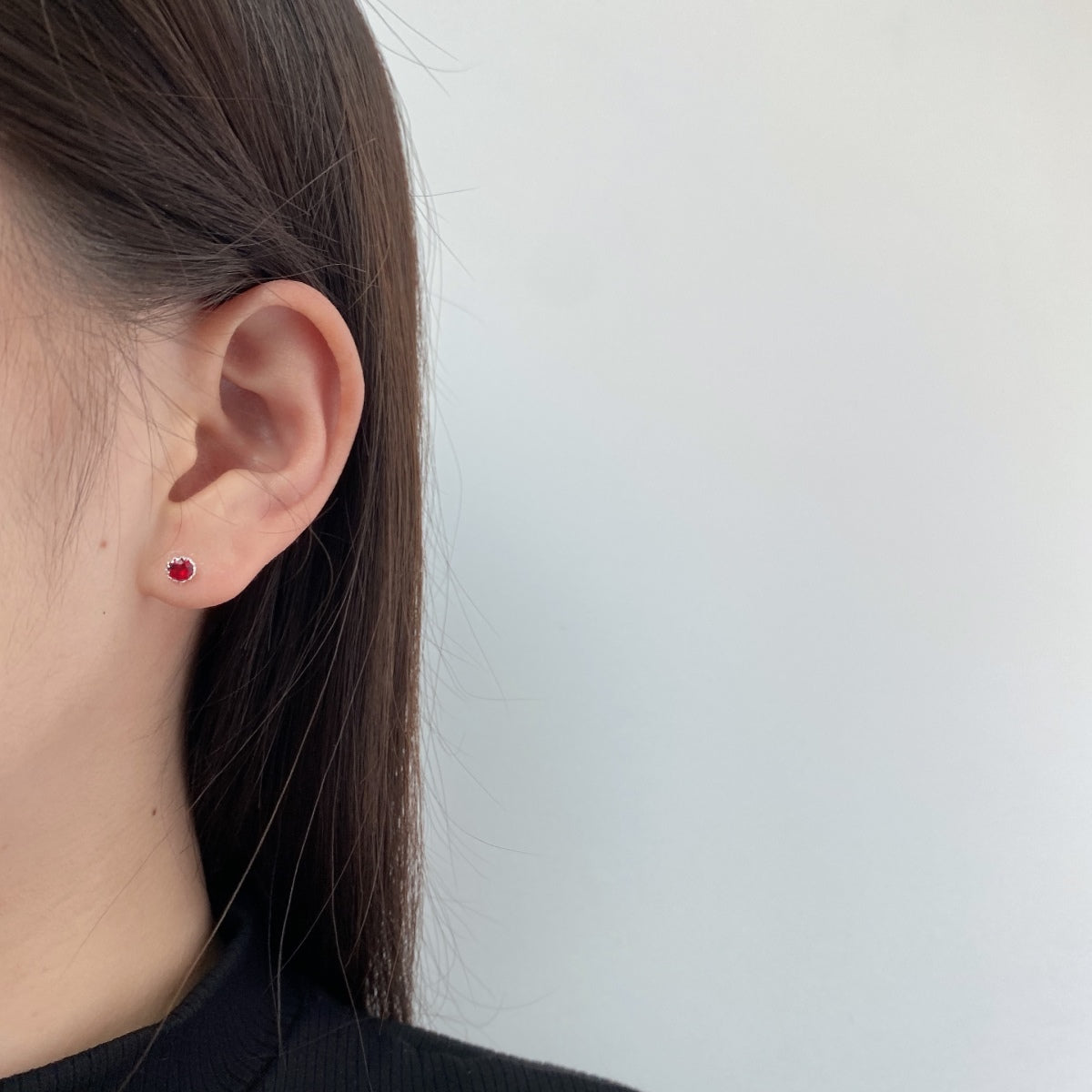 [RAFFINE]Sparkling Colorful Round Shape Earrings