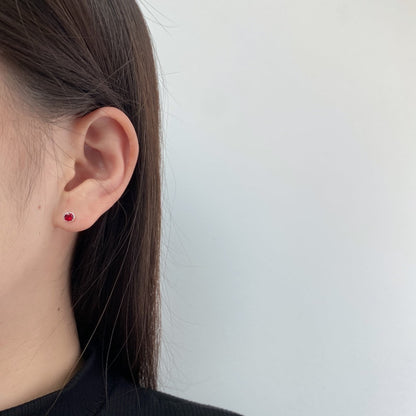 [RAFFINE]Sparkling Colorful Round Shape Earrings