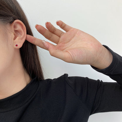 [RAFFINE]Sparkling Colorful Round Shape Earrings