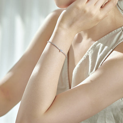 [RAFFINE]0.5 Carat Elegant Romantic Heart Shape Lover Bracelet
