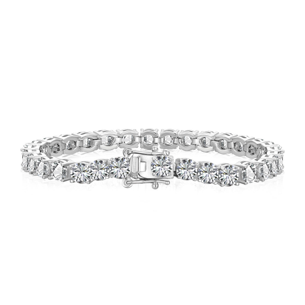[RAFFINE]Pulsera nupcial adornada con corte redondo brillante