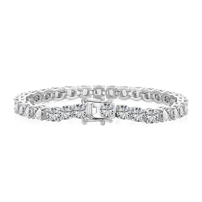 [RAFFINE]Pulsera nupcial adornada con corte redondo brillante