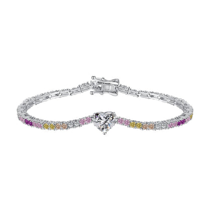 [RAFFINE]Delicate Romantic Heart Shape Lover Bracelet