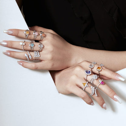 [RAFFINE]Unique Vivid Snake Shape Daily Ring