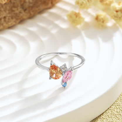 [RAFFINE]Radiant Colorful Multi Cut Daily Ring