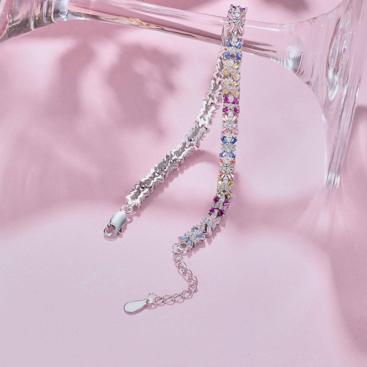 [RAFFINE] Pulsera de fiesta con corte esmeralda radiante y colorido