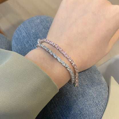 [RAFFINE]Dazzling Romantic Heart Shape Lover Bracelet