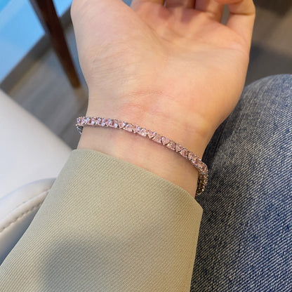 [RAFFINE]Dazzling Romantic Heart Shape Lover Bracelet