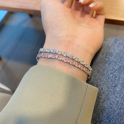 [RAFFINE]Dazzling Romantic Heart Shape Lover Bracelet