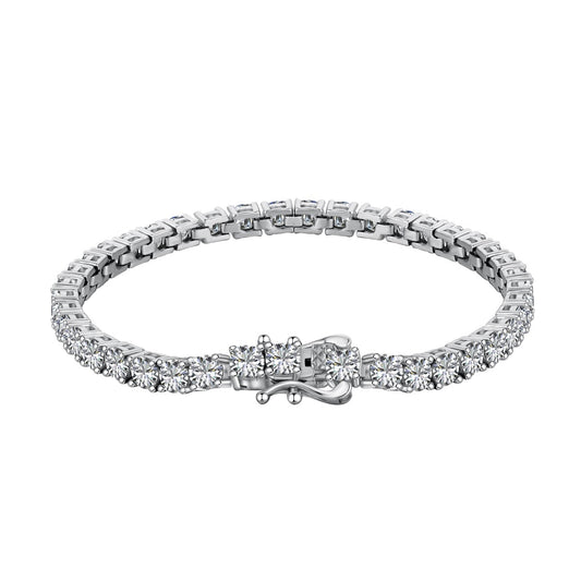 [RAFFINE]Luxurious Ornate Round Cut Tennis Bracelet