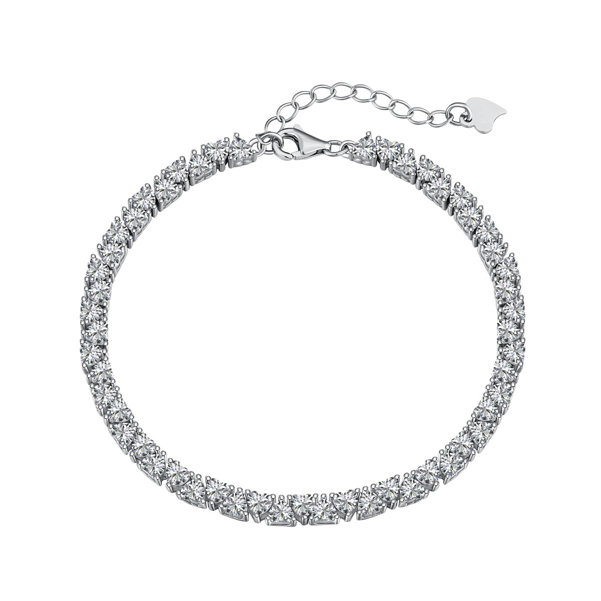 [RAFFINE]Dazzling Romantic Heart Shape Lover Bracelet