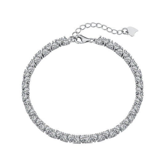 [RAFFINE]Dazzling Romantic Heart Shape Lover Bracelet