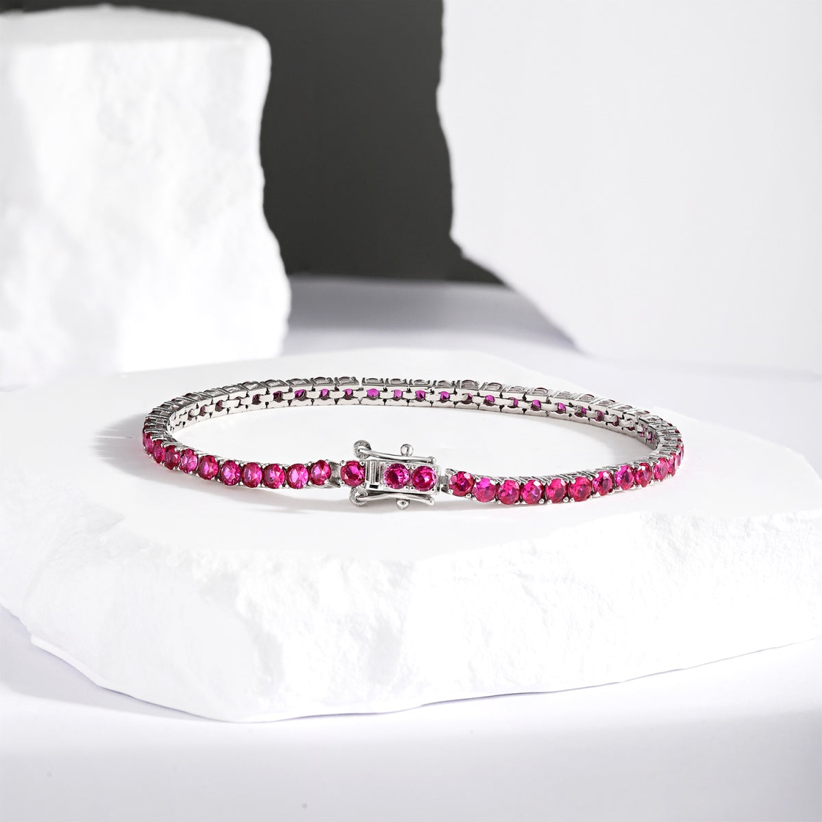 [RAFFINE] Pulsera de fiesta con corte redondo colorido y radiante