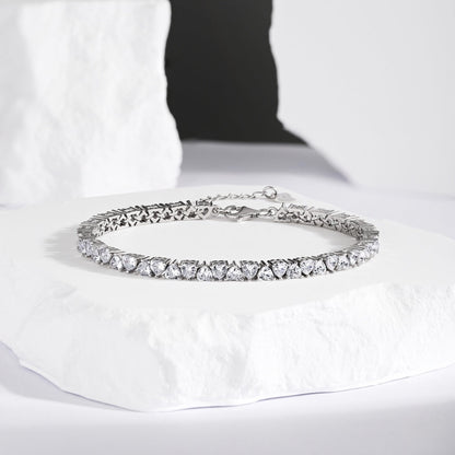 [RAFFINE]Dazzling Romantic Heart Shape Lover Bracelet