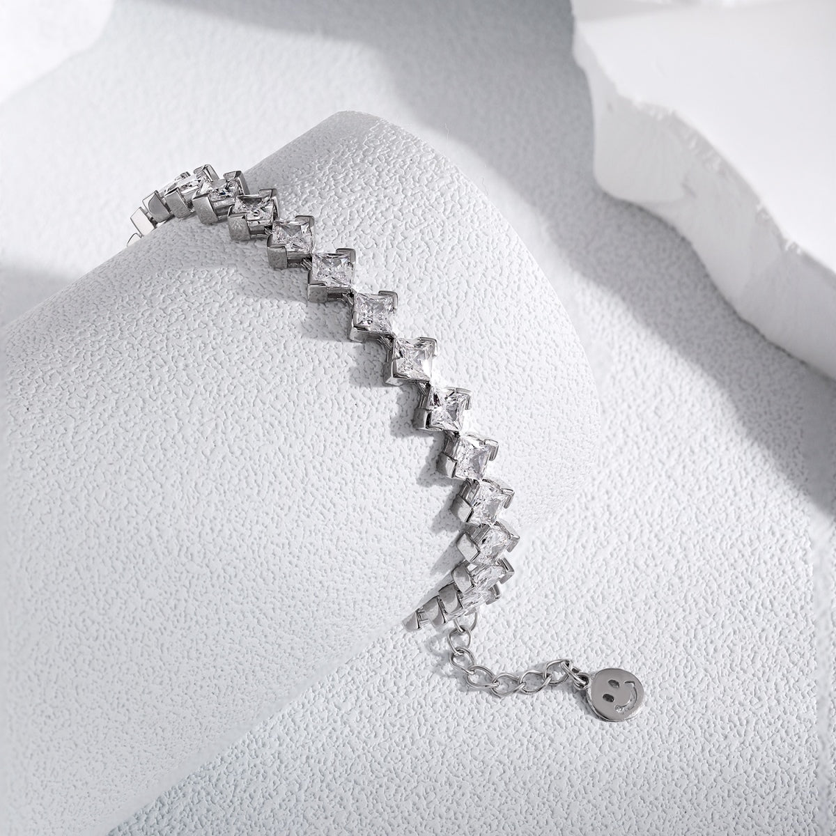 [RAFFINE]Pulsera diaria de corte princesa ornamentado de 0,5 quilates