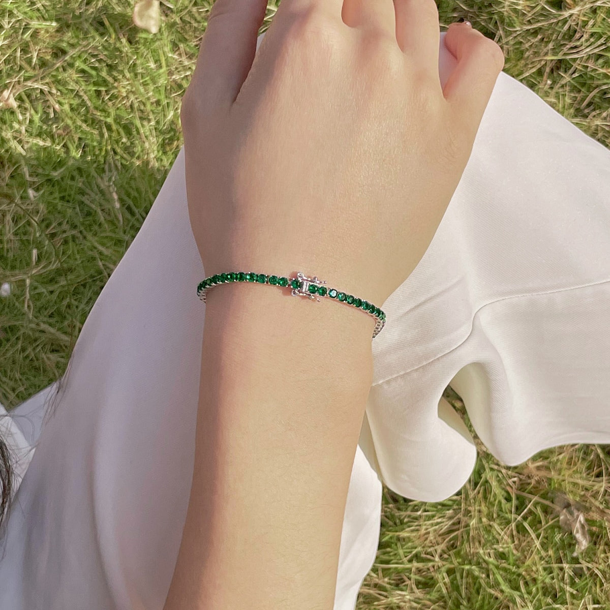 [RAFFINE] Pulsera de fiesta con corte redondo colorido y radiante