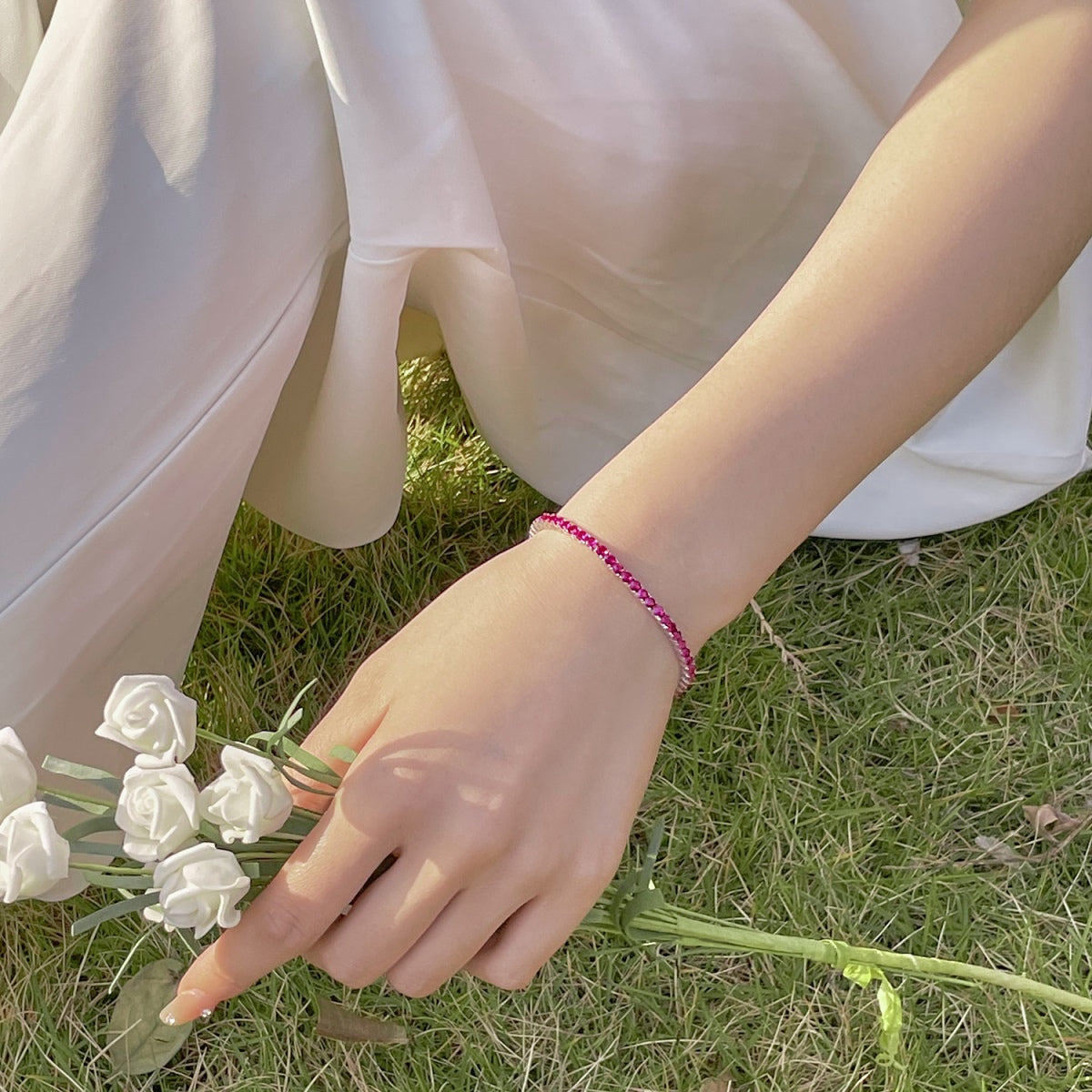 [RAFFINE] Pulsera de fiesta con corte redondo colorido y radiante
