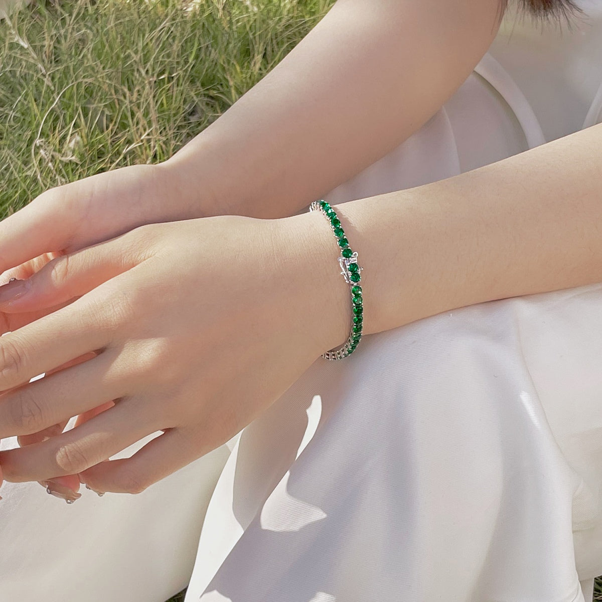 [RAFFINE] Pulsera de fiesta con corte redondo colorido y radiante