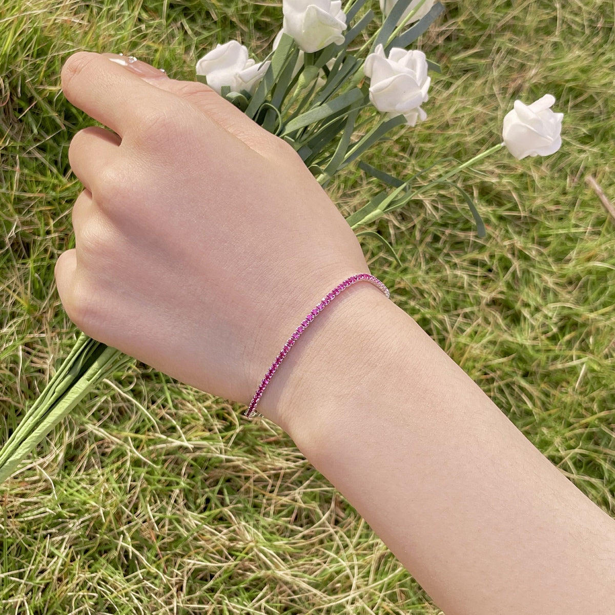 [RAFFINE] Pulsera de fiesta con corte redondo colorido y radiante