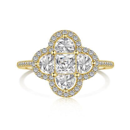 [RAFFINE]Luxurious Eternity Flower Shape Banquet Ring