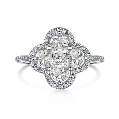 [RAFFINE]Luxurious Eternity Flower Shape Banquet Ring