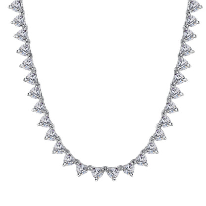 [RAFFINE]Ornate Heart Cut Tennis Necklace
