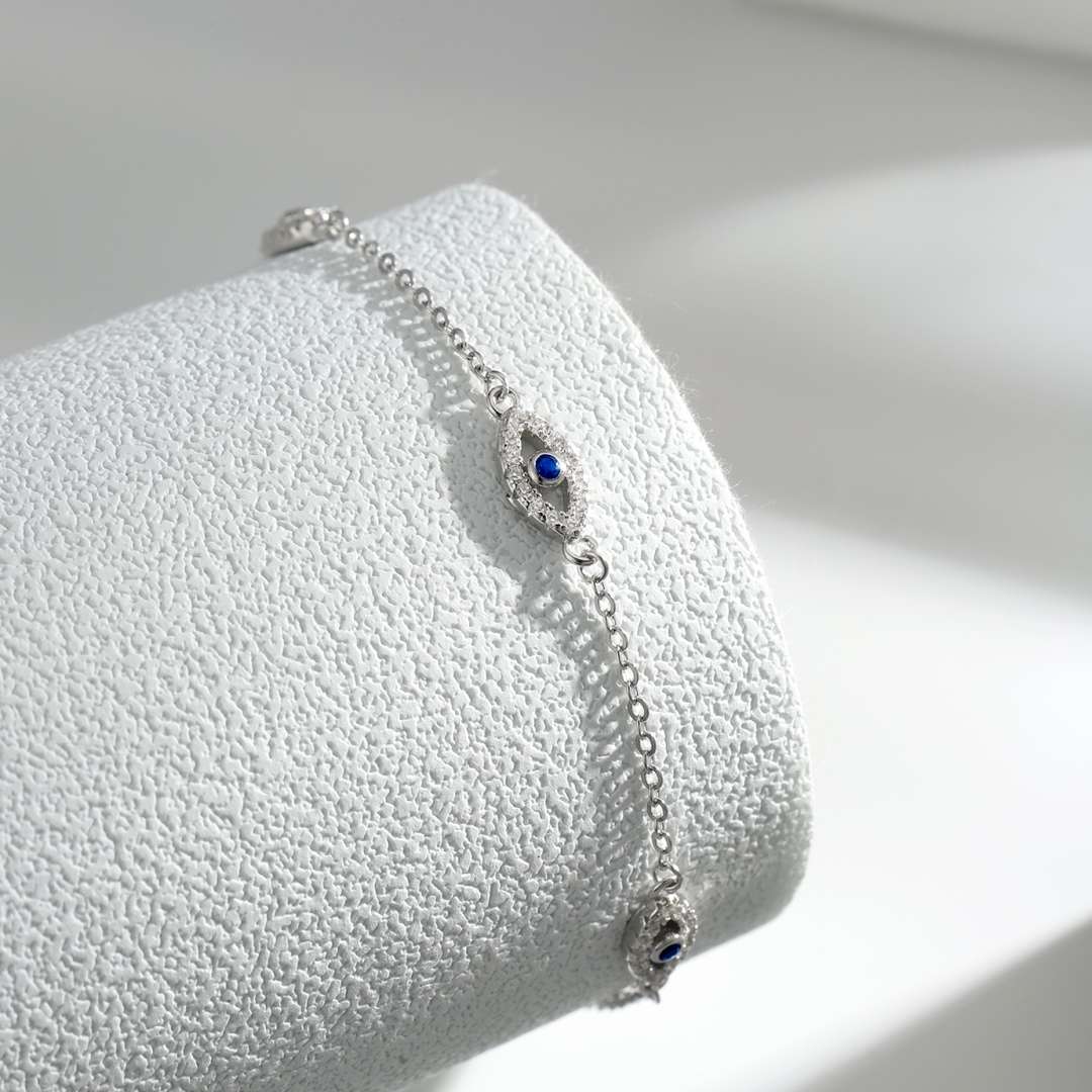 [RAFFINE]Evil Eye Shape Pendent Necklace