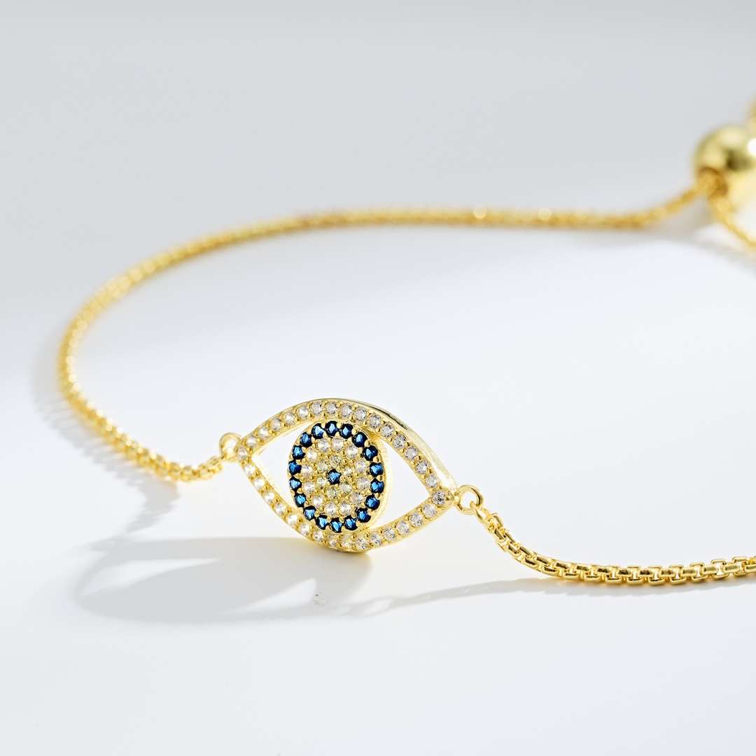 [RAFFINE]Dazzling Eye Shape Necklace