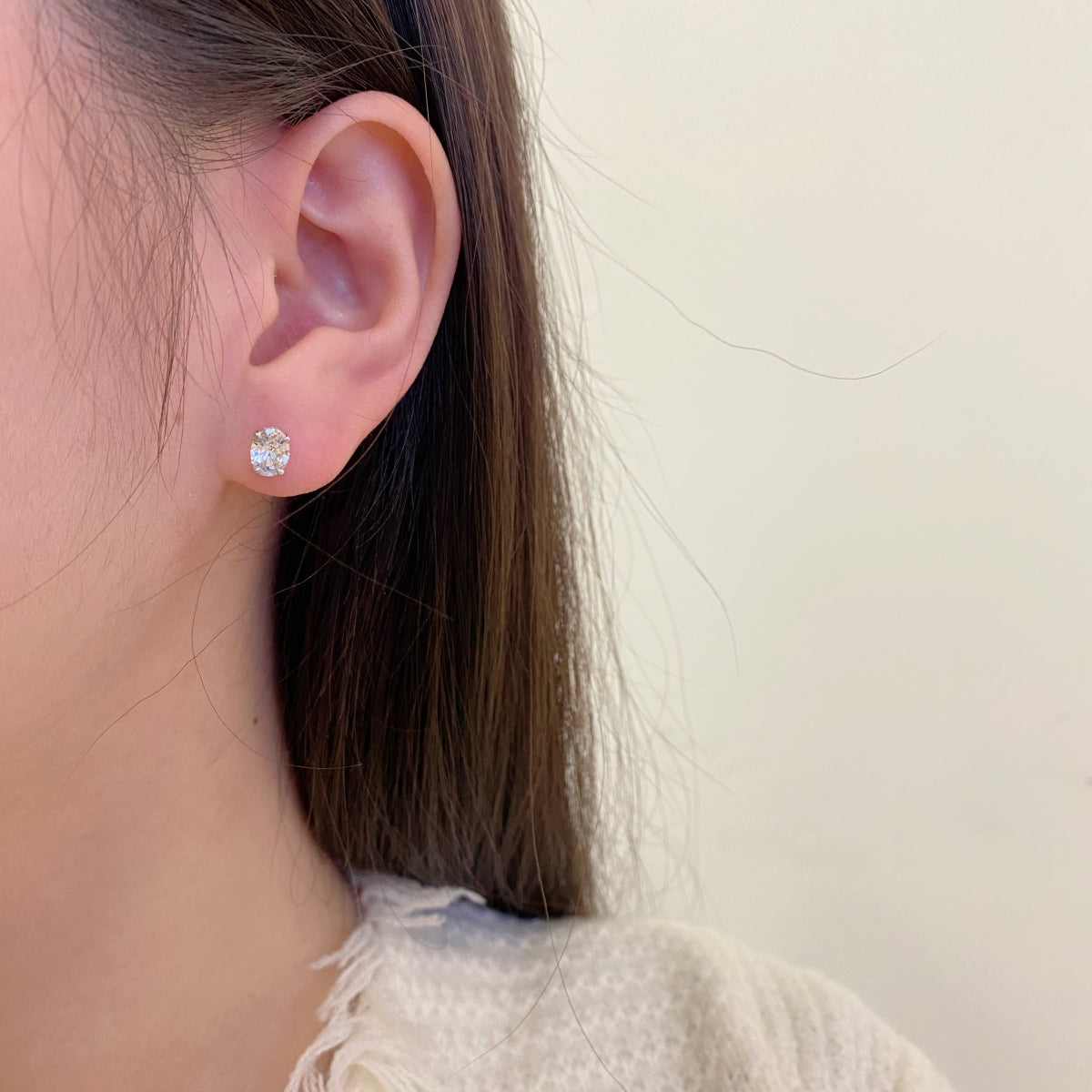 [RAFFINE]Pendientes ovalados clásicos, elegantes y dignos