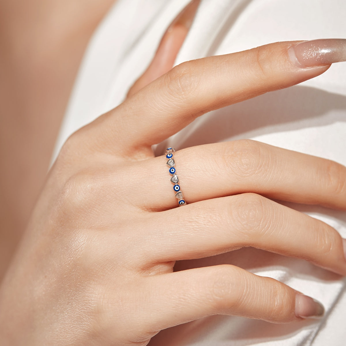 [RAFFINE]Radiant Colorful Round Shape Daily Ring